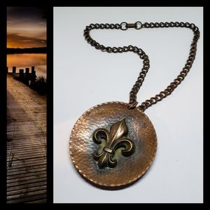Vintage Copper Medallion Necklace
